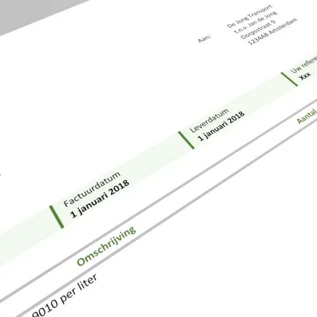 Factuurdatum en leverdatum op de factuur