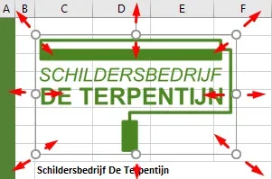 Afmeting van het factuurtemplate logo aanpassen